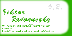 viktor radvanszky business card